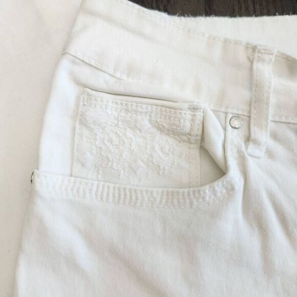 Gloria Vanderbilt Women's Amanda Classic Rise Stretch Denim Crop Jeans White Sz - Picture 3 of 7